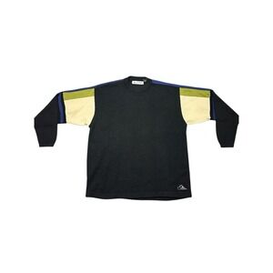 Vintage Quicksilver Wool Sweater Size XL Black‎ Colorblock